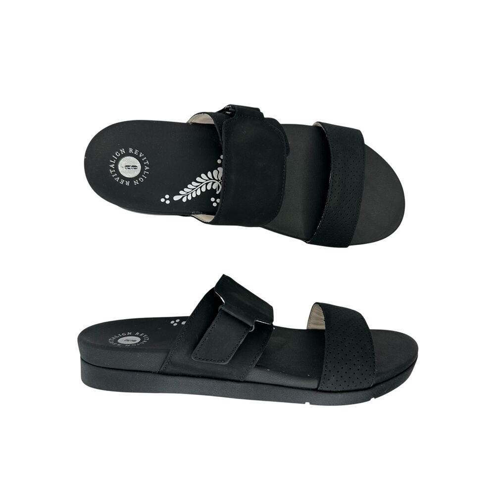 REVITALIGN New Women's Baja Sandal Size 12D Black Microfiber Waco Shoe Company